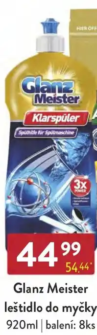 Qanto Glanz Meister leštidlo do myčky 920ml nabídka