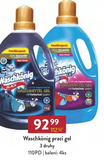 Qanto Waschkönig prací gel 3 druhy 110PD nabídka