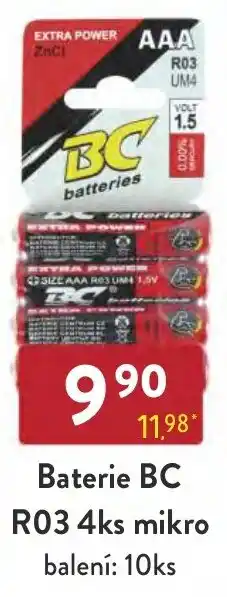 Qanto Baterie BC R03 4ks mikro nabídka