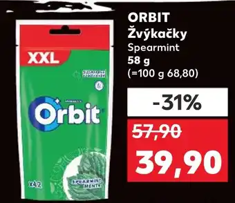 Kaufland ORBIT Žvýkačky nabídka
