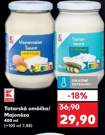 Kaufland Tatarská omáčka/ Majonéza 400 ml nabídka
