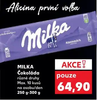 Kaufland MILKA Čokoláda nabídka