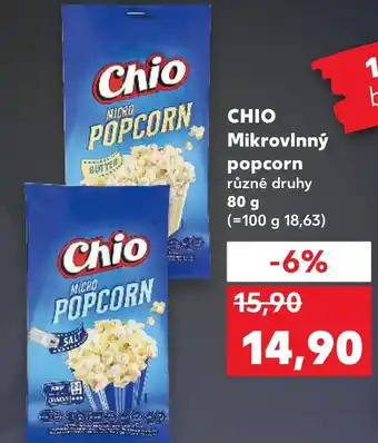 Kaufland CHIO Mikrovlnný popcorn nabídka