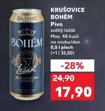 Kaufland KRUŠOVICE BOHÉM Pivo nabídka