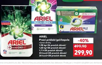 Kaufland ARIEL Prací prášek/gel/kapsle nabídka