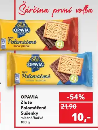 Kaufland OPAVIA Zlaté Polomáčené Sušenky nabídka