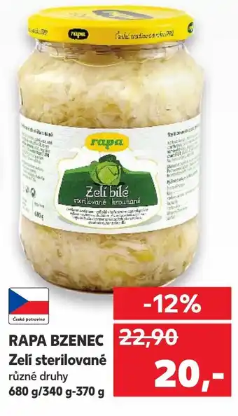 Kaufland RAPA BZENEC Zelí sterilované nabídka