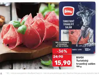 Kaufland BIVOJ TURISTICKÝ TRVANLIVÝ SALÁM 100 g nabídka