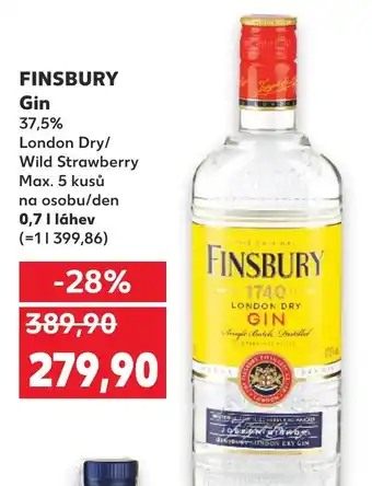 Kaufland FINSBURY Gin nabídka