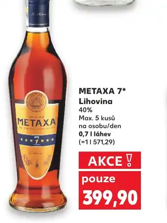 Kaufland METAXA 7 Lihovina nabídka