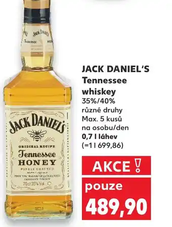 Kaufland JACK DANIEL'S Tennessee whiskey nabídka