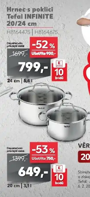 Kaufland Hrnec s poklici Tefal INFINITE 20/24 cm nabídka