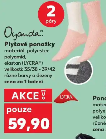 Kaufland Plyšové ponožky nabídka