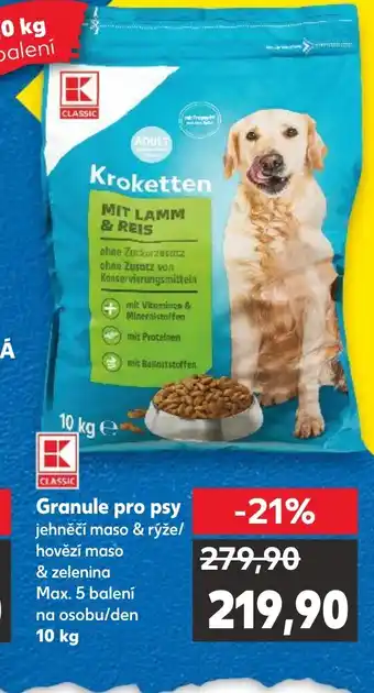Kaufland Granule pro psy nabídka