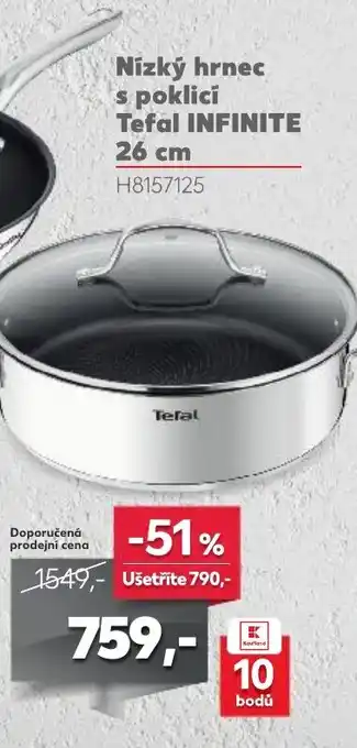 Kaufland Nízký hrnec s poklicí Tefal INFINITE 26 cm nabídka