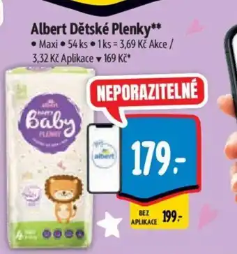 Albert Albert Dětské Plenky nabídka