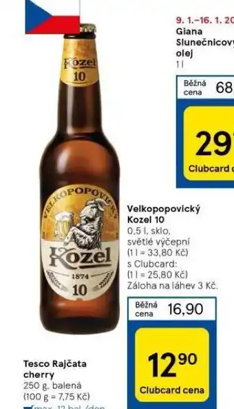 Tesco Pivo velkopopovický kozel 10 nabídka