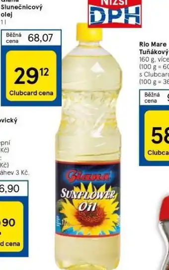 Tesco Giana slunečnicový olej nabídka