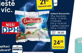 Tesco Galbani mozzarella nabídka