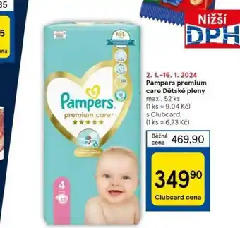 Tesco Pampers dětské plenky nabídka