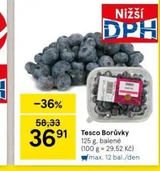Tesco Borůvky nabídka