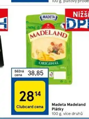 Tesco Madeta madeland plátky nabídka
