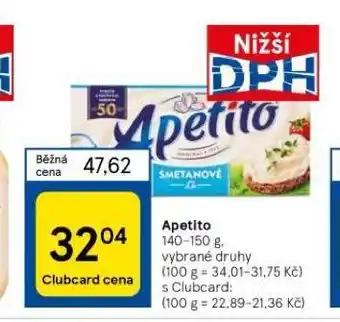Tesco Apetito nabídka