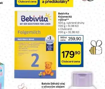 Tesco Bebivita kojenecká výživa nabídka