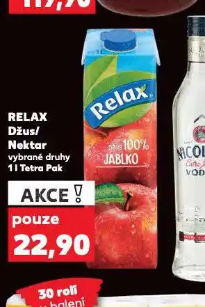Kaufland Relax džus / nektar nabídka