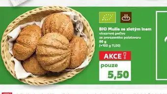 Kaufland Bio mušle se zlatým lnem nabídka