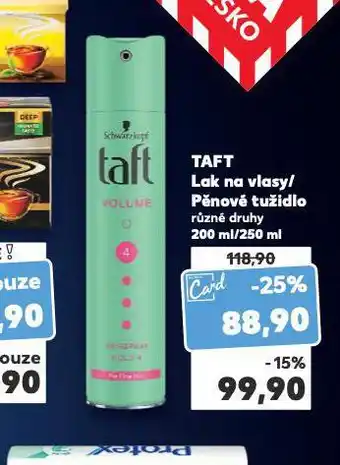 Kaufland Taft lak na vlasy / pěnové tužidlo nabídka