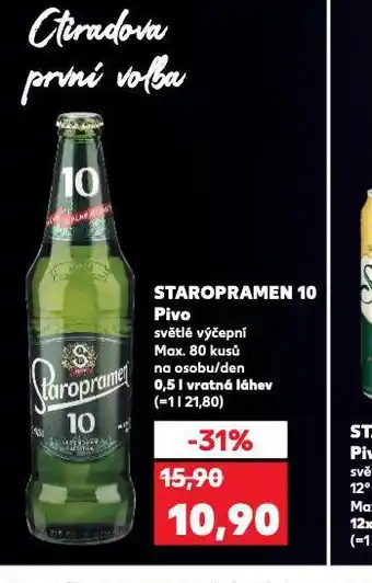 Kaufland Pivo staropramen 10 nabídka