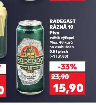 Kaufland Pivo radegast rázná 10 nabídka