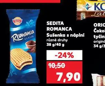Kaufland Sedita romanca sušenka s náplní nabídka