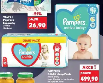 Kaufland Pampers dětské plenky nabídka