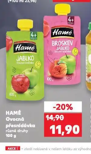 Kaufland Hamé ovocná přesnídávka nabídka