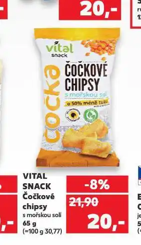 Kaufland Vital snack čočkové chipsy nabídka