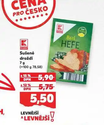 Kaufland Sušené droždí nabídka