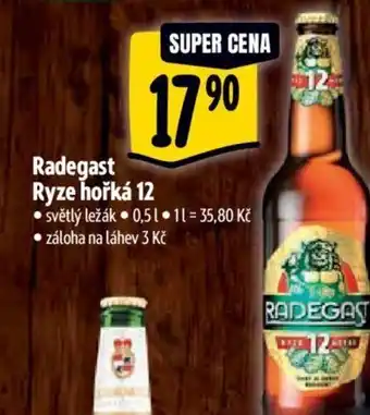 Albert Radegast Ryze hořká 12 0.5L nabídka