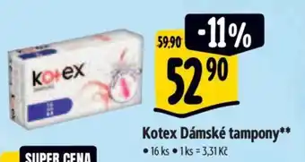 Albert Kotex Dámské tampony nabídka