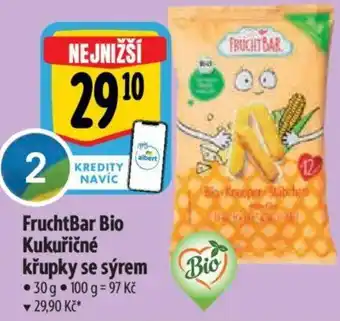Albert FruchtBar Bio Kukuřičné křupky se sýrem nabídka