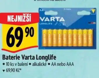 Albert Baterie Varta Longlife nabídka