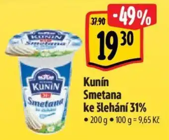 Albert Kunín Smetana ke šlehání 31% nabídka