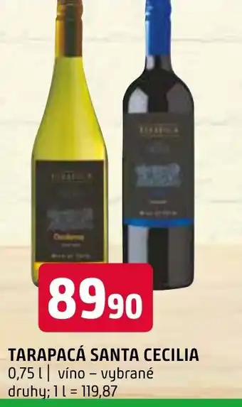 Terno TARAPACÁ SANTA CECILIA 0,75L nabídka