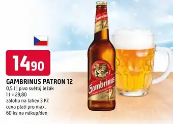 Terno GAMBRINUS PATRON 12 0,5 L nabídka