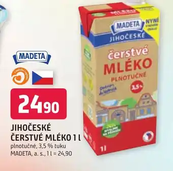 Trefa JIHOČESKÉ ČERSTVÉ MLÉKO 1L nabídka