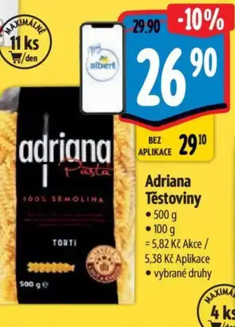 Albert Adriana Těstoviny nabídka