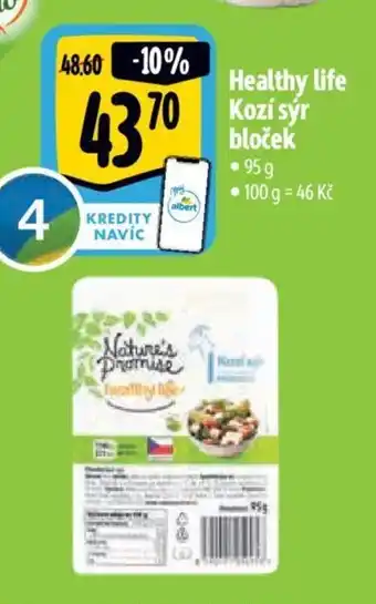 Albert Healthy life Kozí sýr bloček nabídka