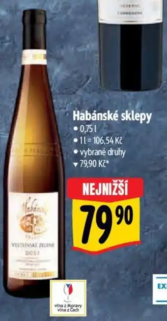 Albert Habánské sklepy nabídka