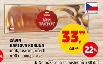 Penny Market ZÁVIN KARLOVA KORUNA nabídka